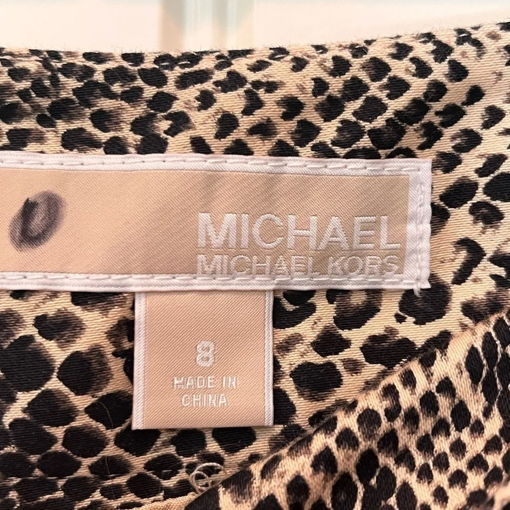 Michael Kors Skirt Ladies Sz 8 EUC Snakeskin Print Stretchy Back Zip Sexy Chic